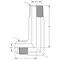 World Wide Fittings Male JIC to Male Pipe 90 Deg. Elbow - Extra Long F5435X06X04 - alternate 2